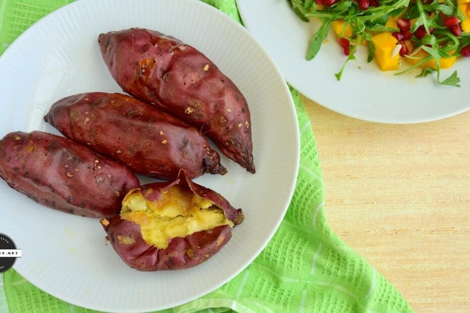 Air fried sweet potatoes