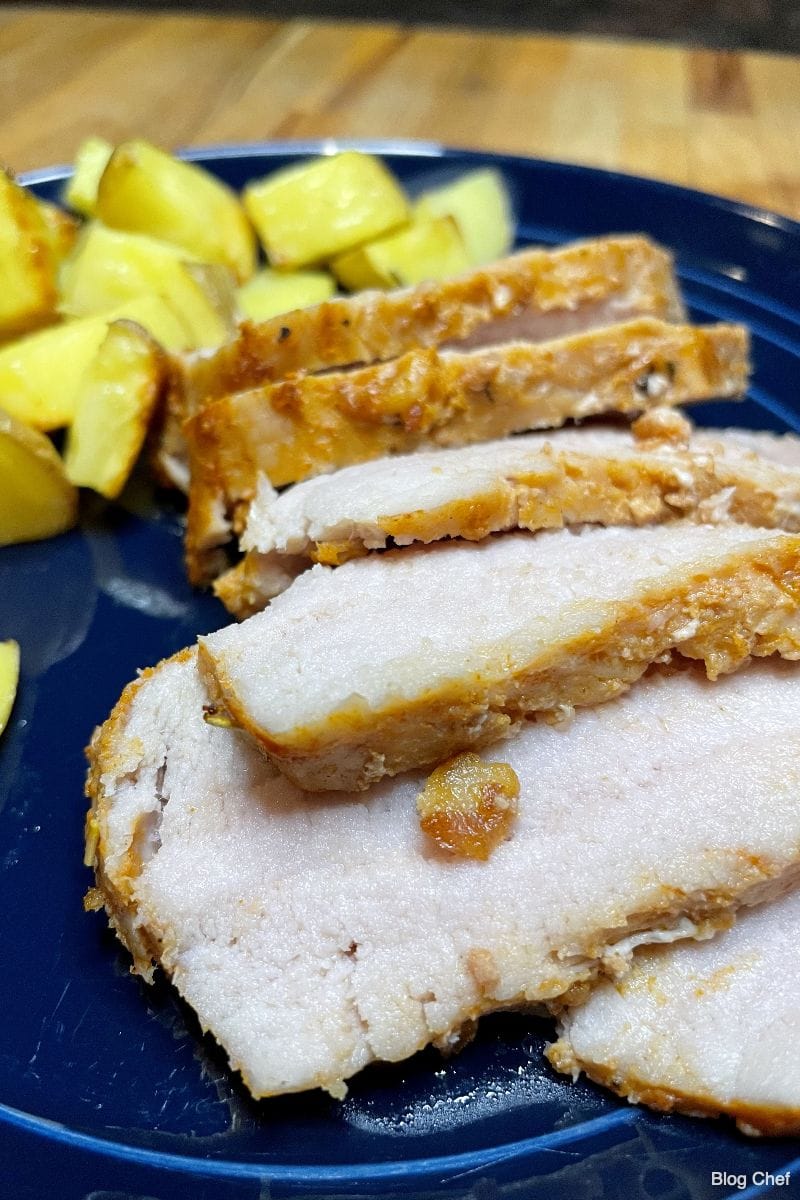 Prepared pork tenderloin to represent how to cook Smithfield pork tenderloin.