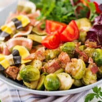 Air Fryer Brussels Sprouts with Bacon (2)