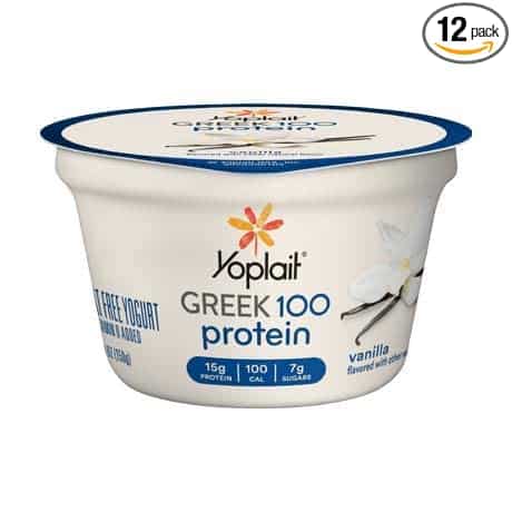 Yoplait Greek 100 Protein Yogurt 5.3 ounces (Pack of 12) (Vanilla)