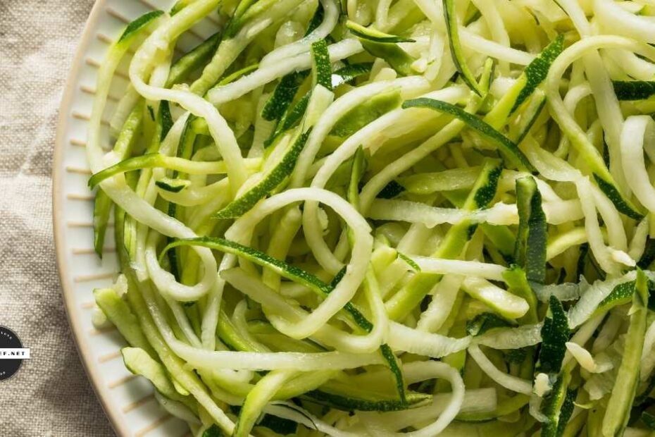 Prepared zucchini noodles