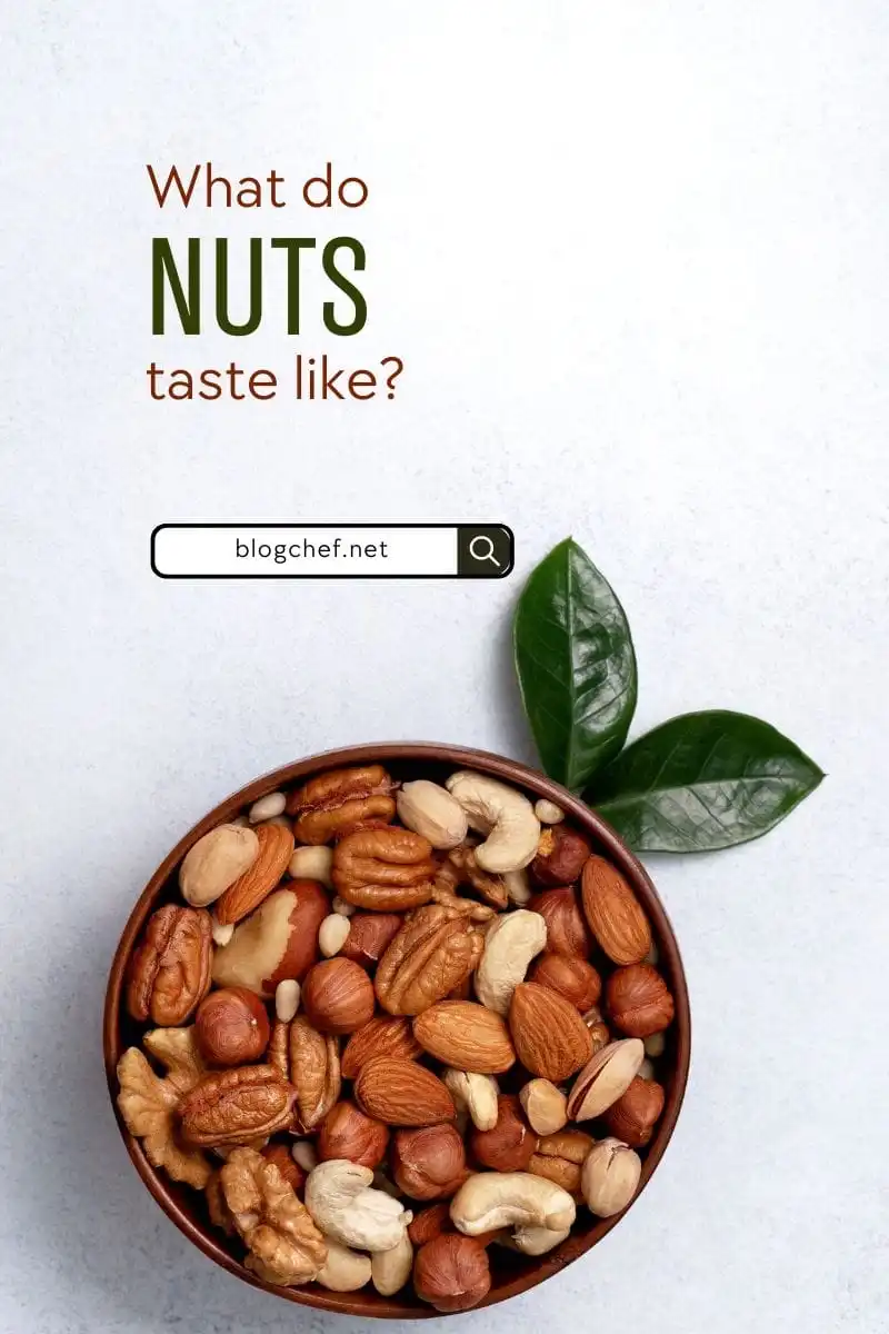 Mixed nuts in a bowl with a text overlay of the post title. 