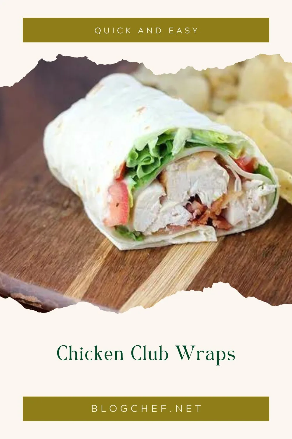 Chicken club wrap recipe.