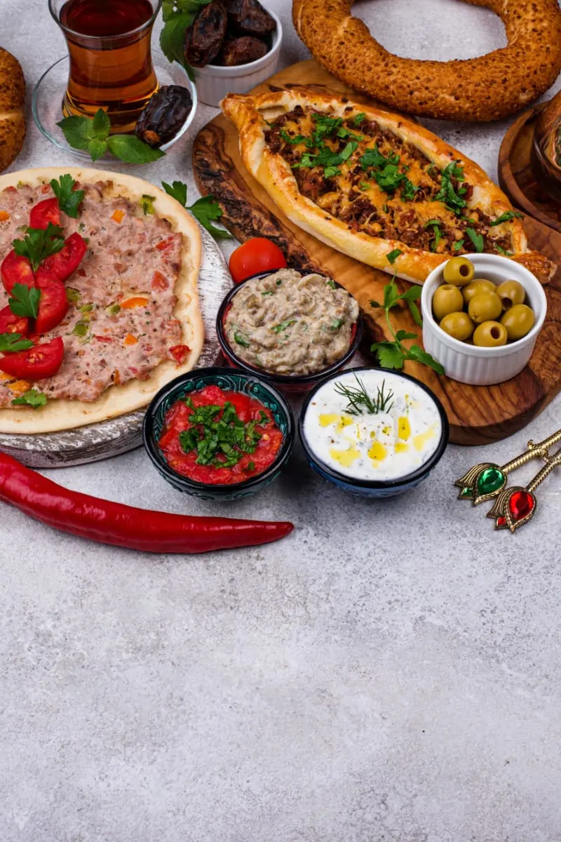 Assortment of Middle Eastern dishes to represent spice substitutions.