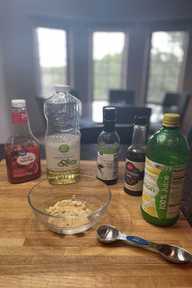 Ingredients for sauce that's part of this baked pork chops recipe.