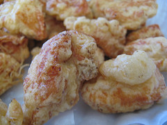 Close-up of crispy fried chicken pieces before tossing in sauce