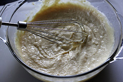 Crunchburger sauce being whisked in a bowl