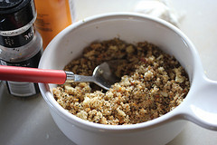 Montreal spice rub mixed in bowl