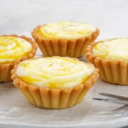 cheese tarts on serving dish