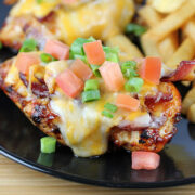 Monterey chicken served with fries