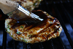 Grilled chicken breast brushed with barbecue sauce