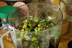 Jerk seasoning ingredients in blender