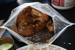 Marinated chicken breasts in zip top bag