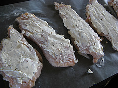 Chicken breasts with cream cheese filling