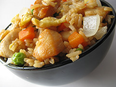 Chicken fried rice with vegetables