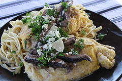 Chicken scallopini with parmesan and herbs