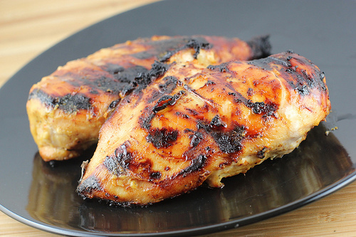 Grilled chicken with honey mustard marinade