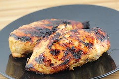 Grilled honey mustard chicken breasts