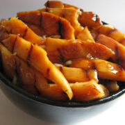 Mandarin chicken with glossy sauce