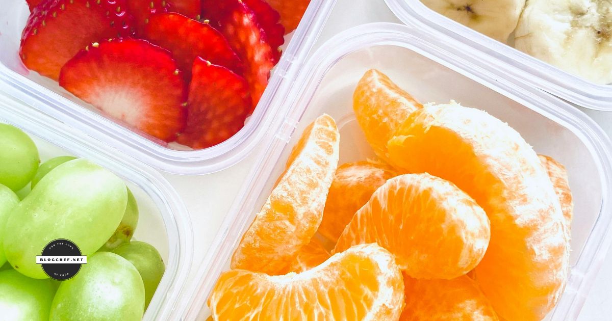 Small fruit portions to represent healthy sweet snacks
